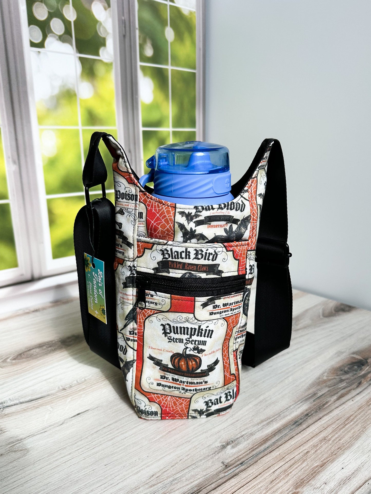 Halloween Pumpkin Water Bottle Bag