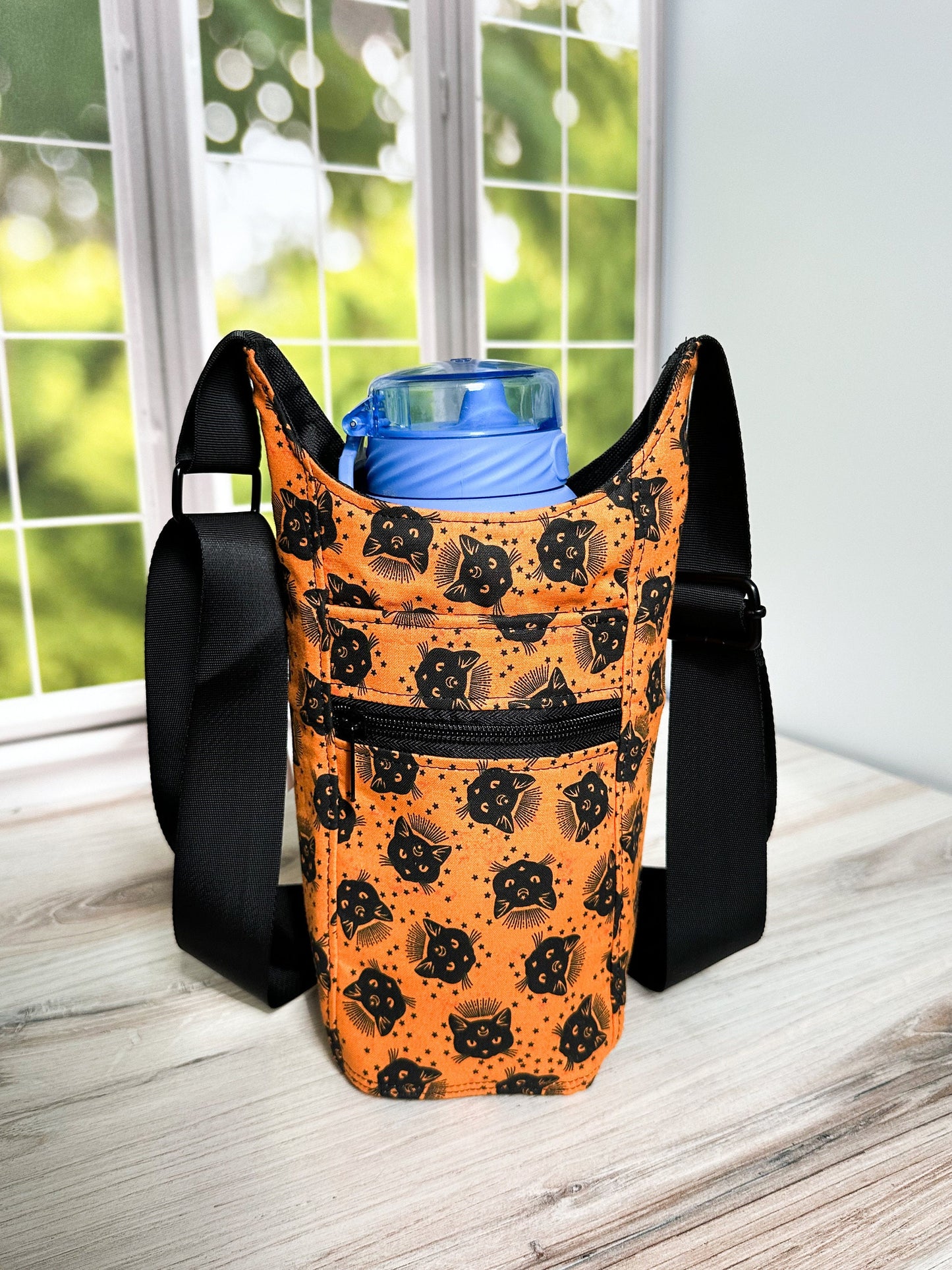 Black Cat Water Bottle Bag