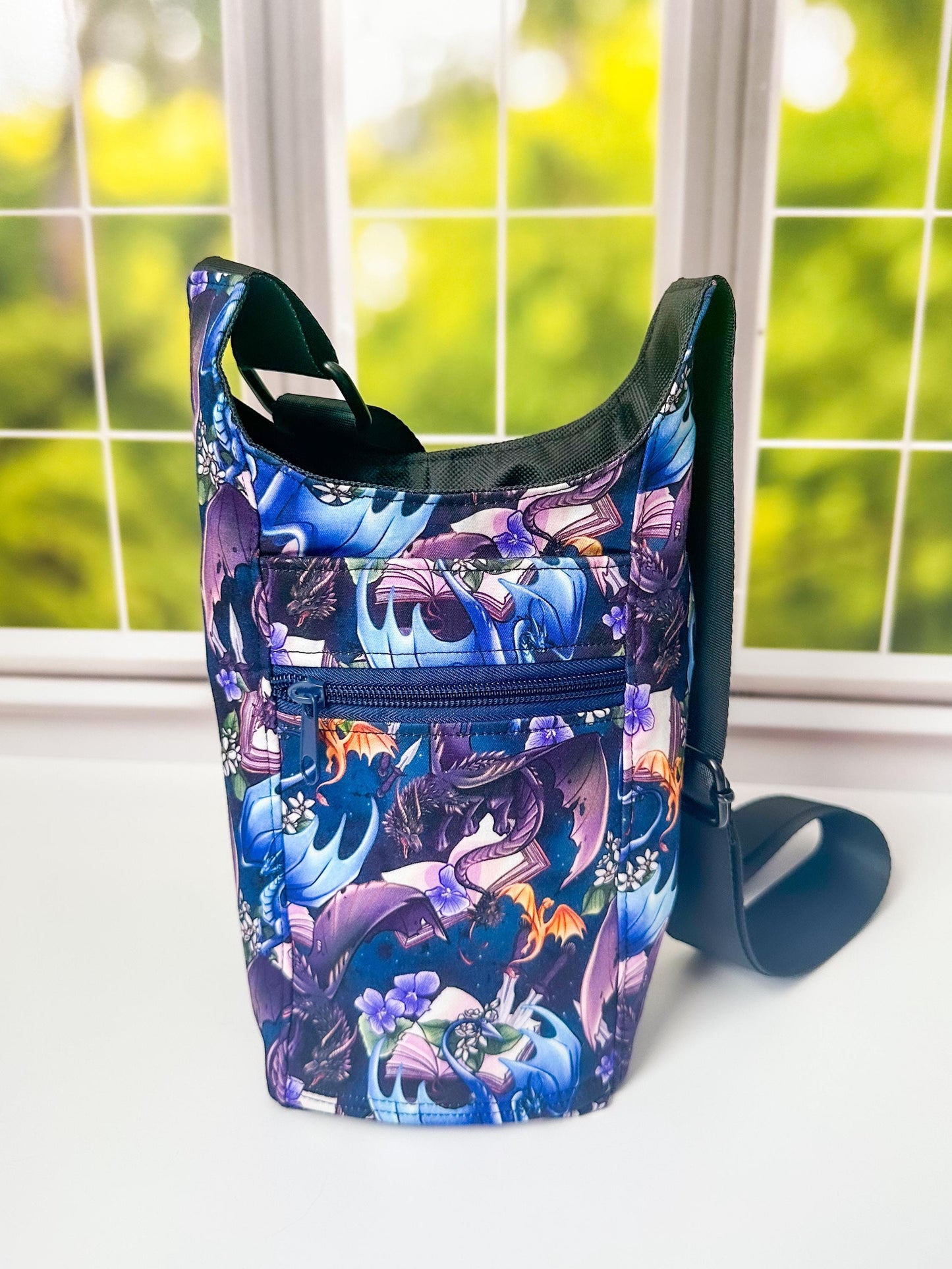 Dragons & Violets Water Bottle Bag