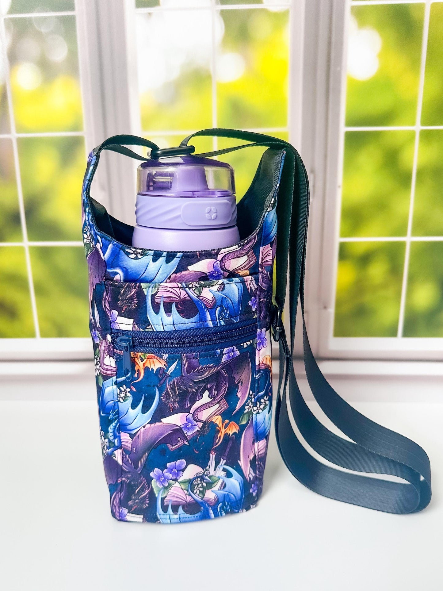 Dragons & Violets Water Bottle Bag