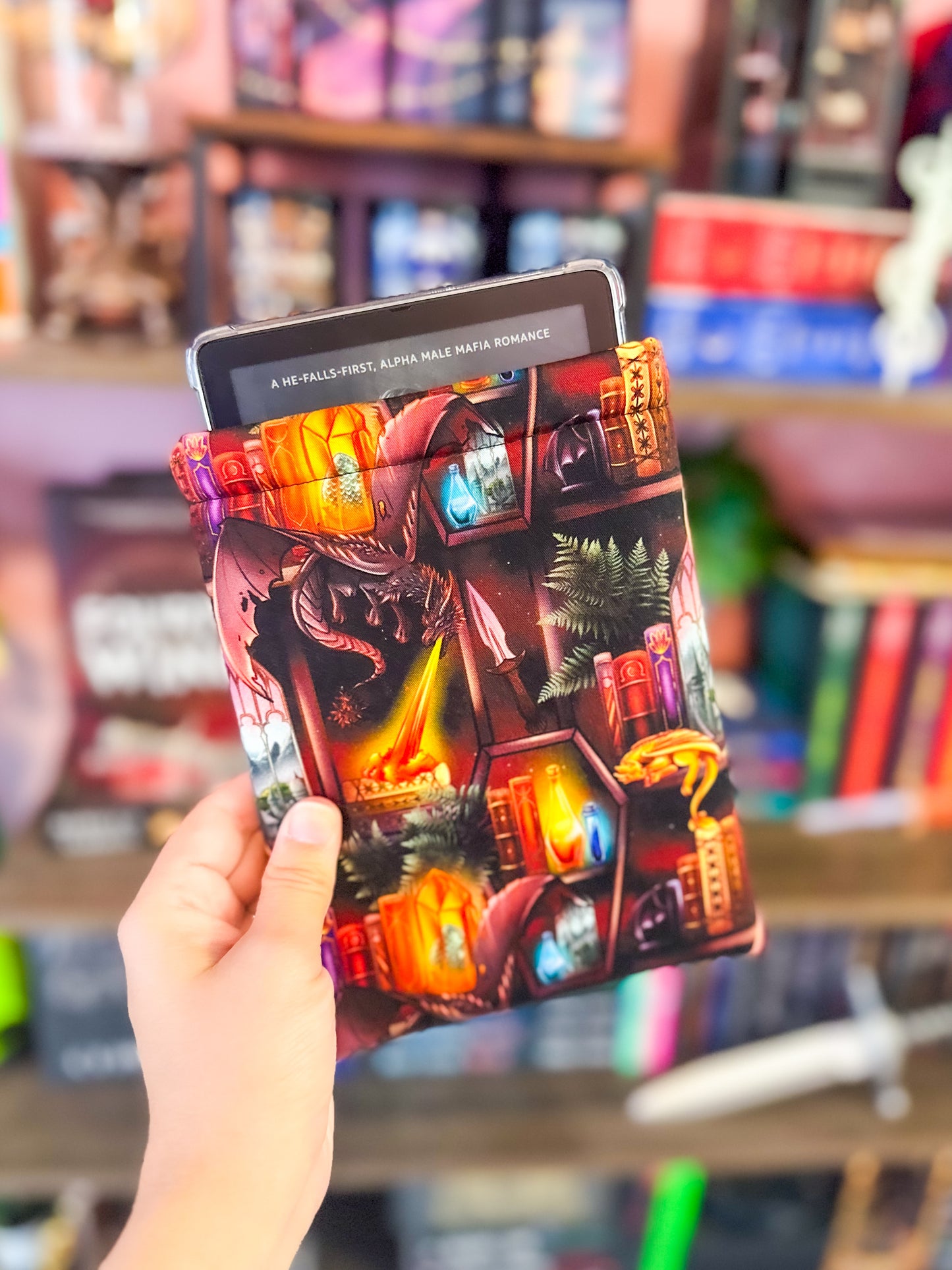 Dragon Bookshelves Kindle Sleeve