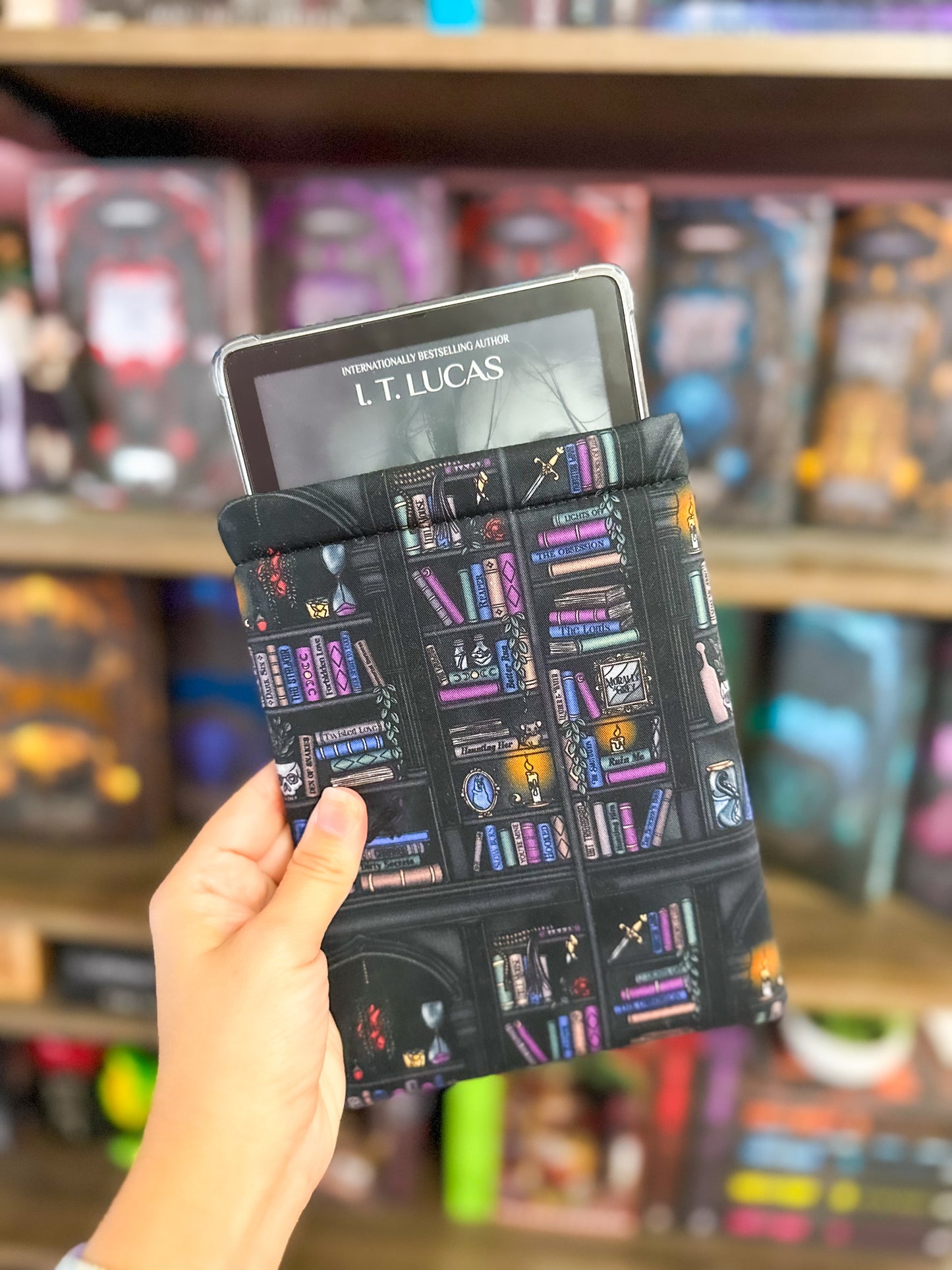 Dark Romance Bookshelves Kindle Sleeve