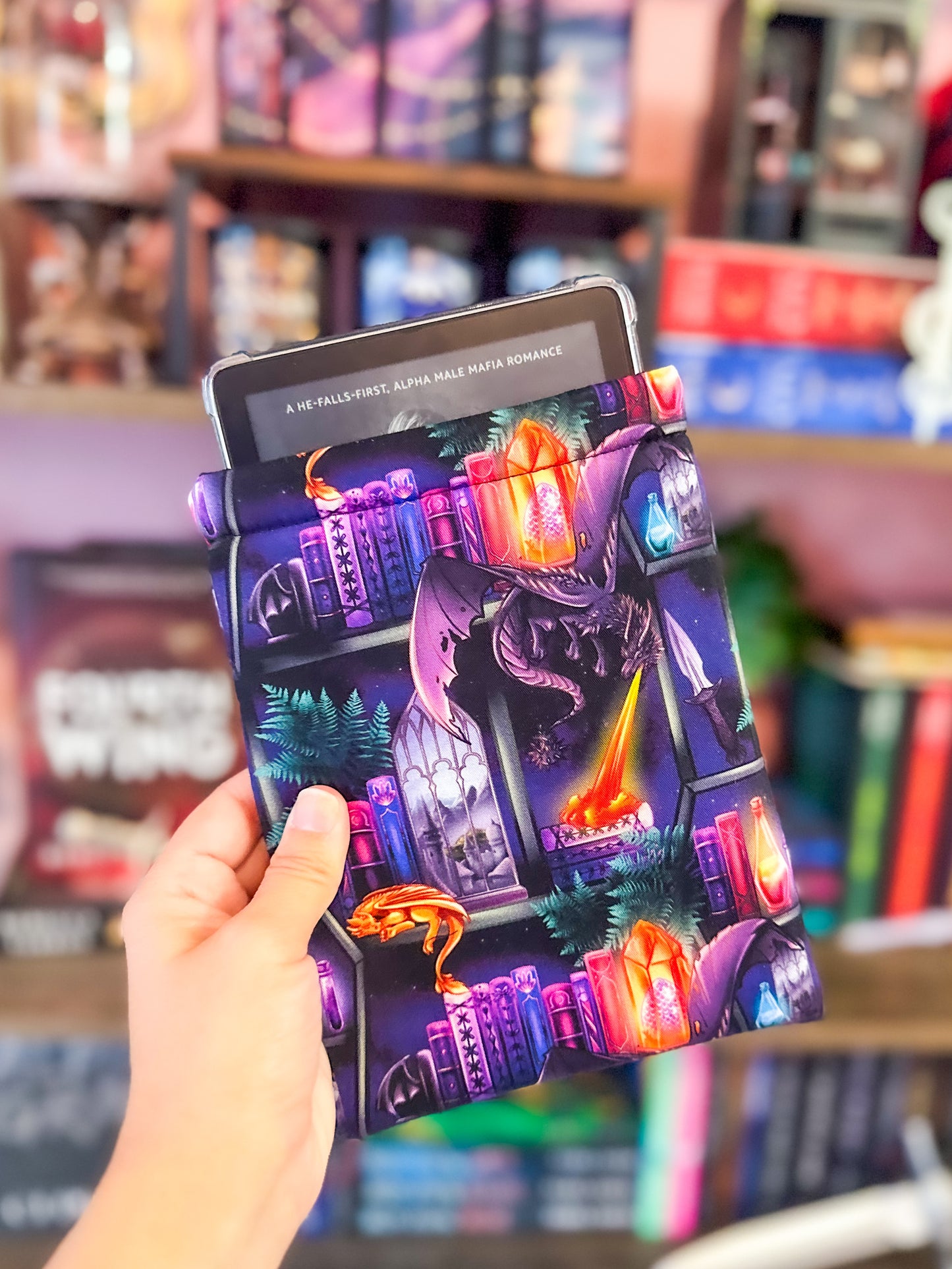 Dragon Bookshelves Kindle Sleeve