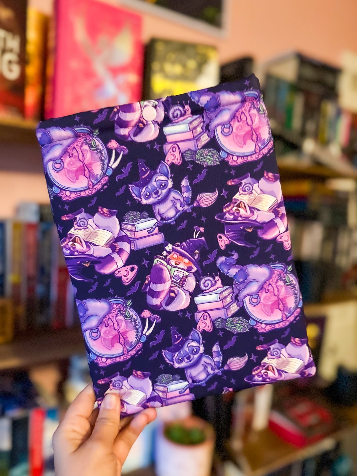 Witchcraft Raccoons Paperback Book Sleeve