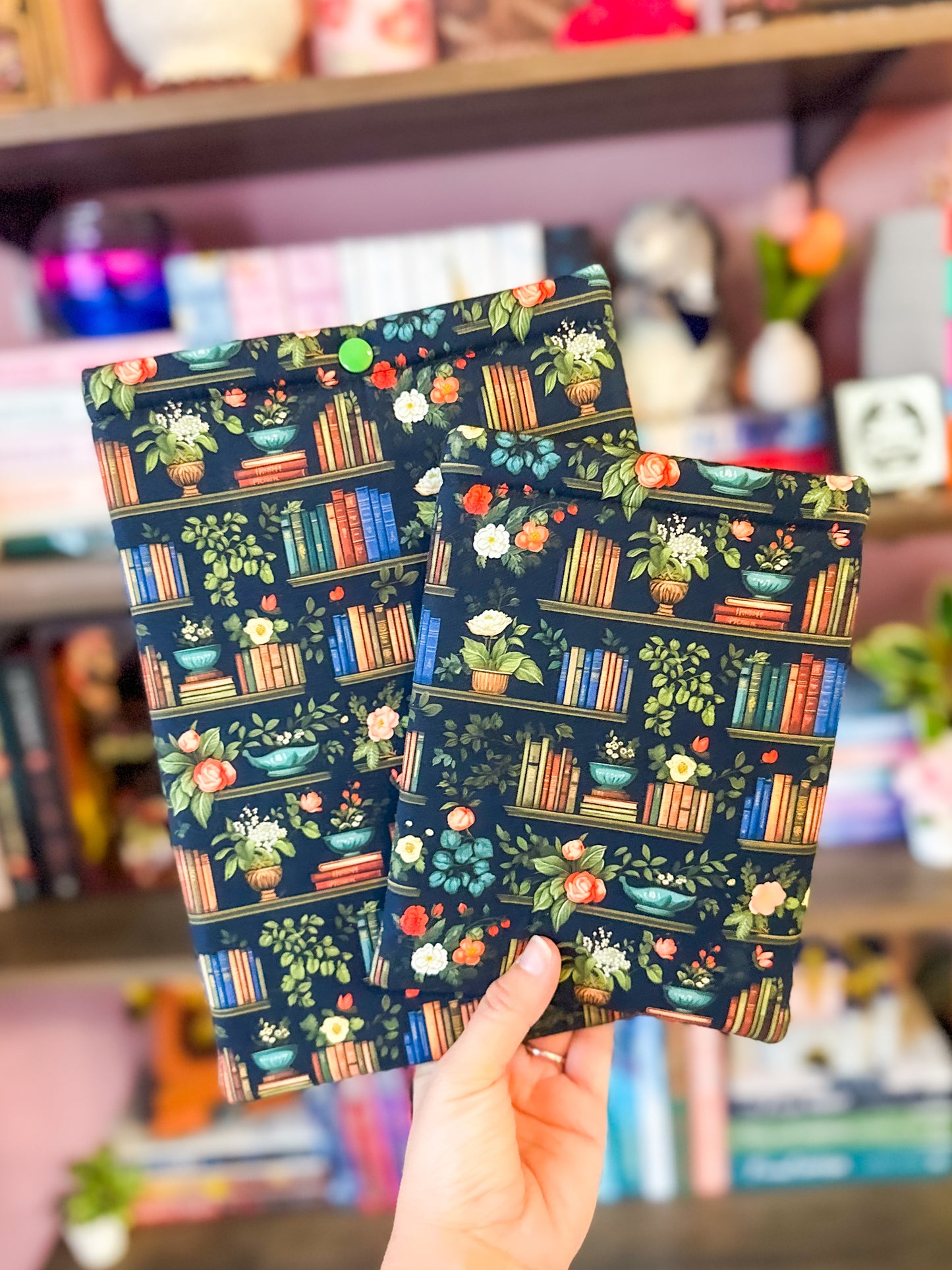 Floral Bookshelves Kindle Sleeve