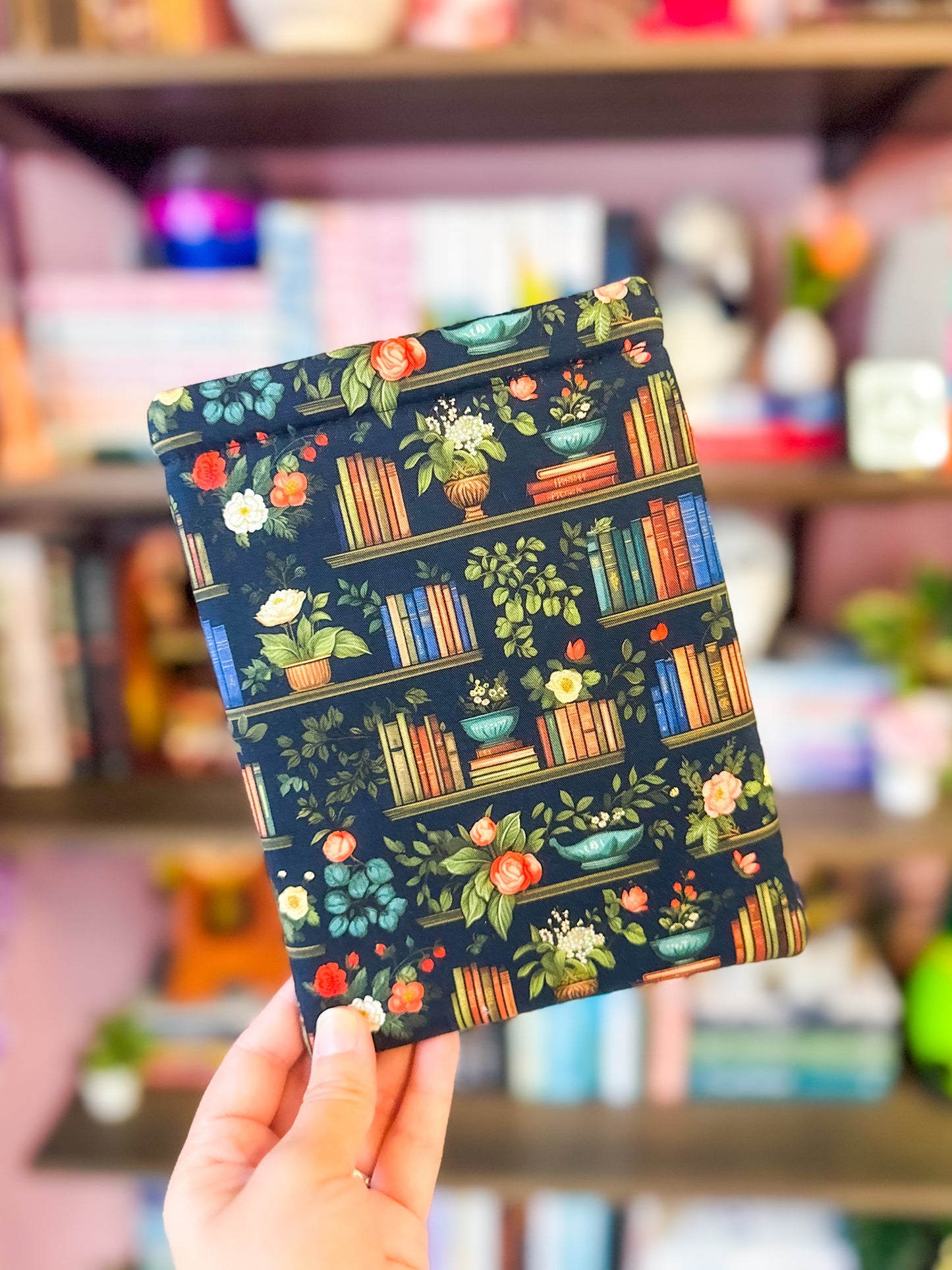 Floral Bookshelves Kindle Sleeve