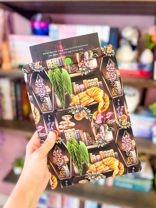 Comfy Cats Bookshelves Paperback Book Sleeve