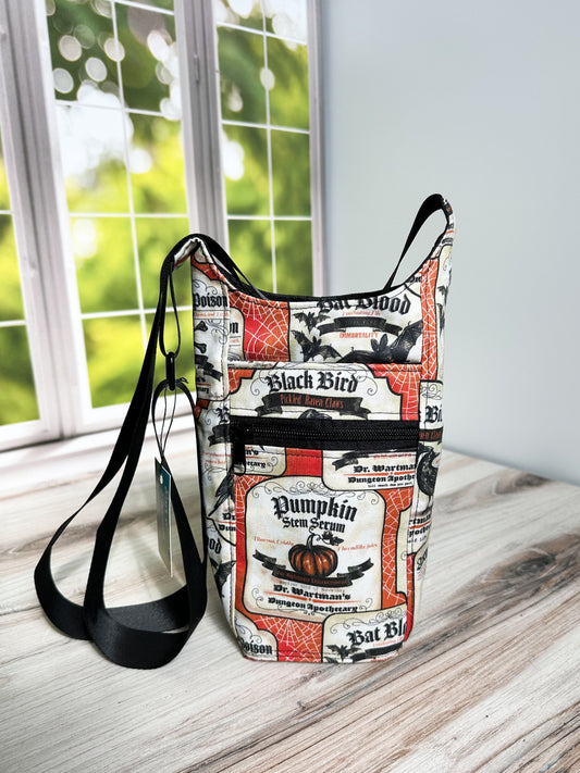 Halloween Pumpkin Water Bottle Bag