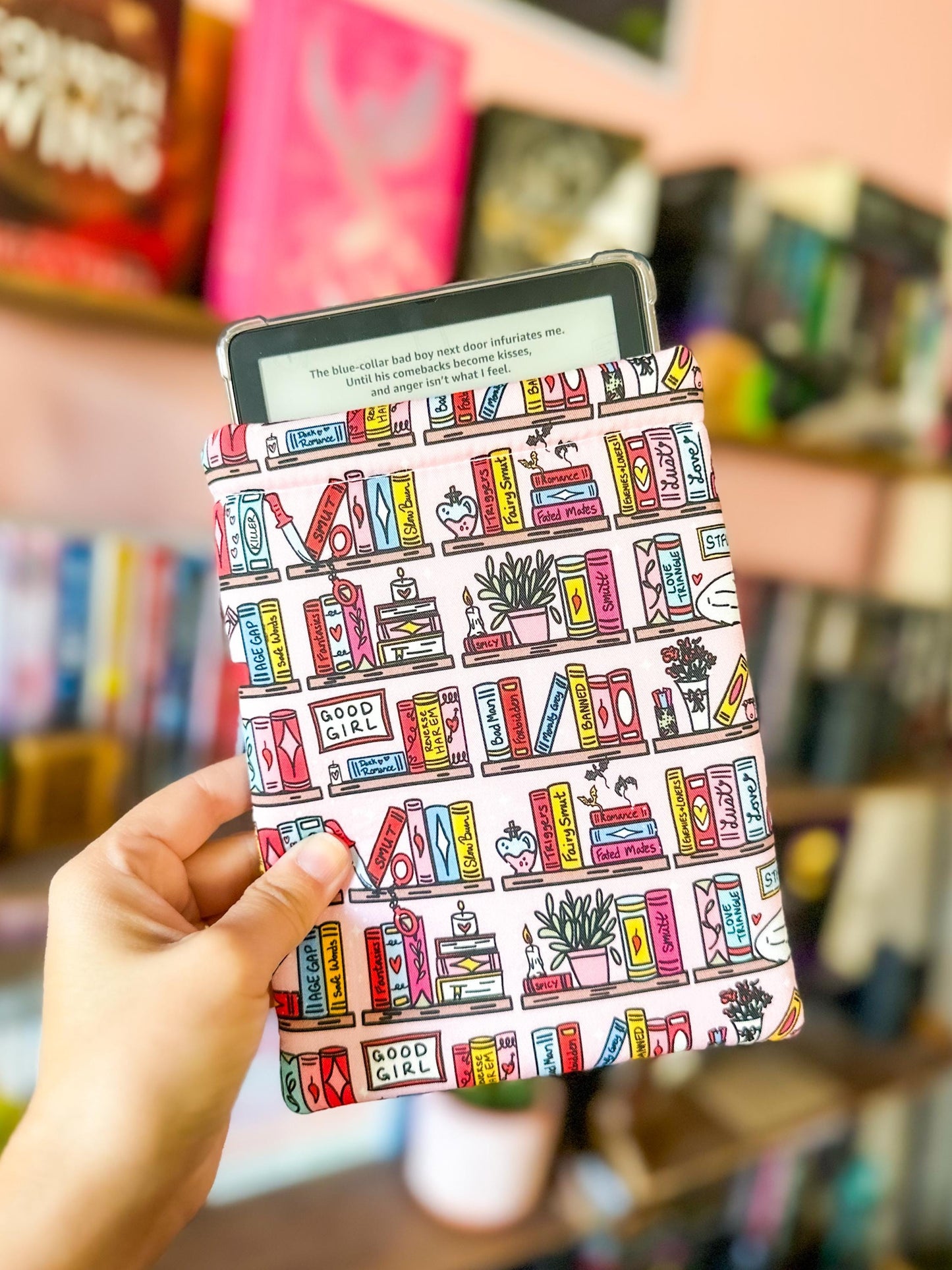 Smutty Bookshelves Kindle Sleeve