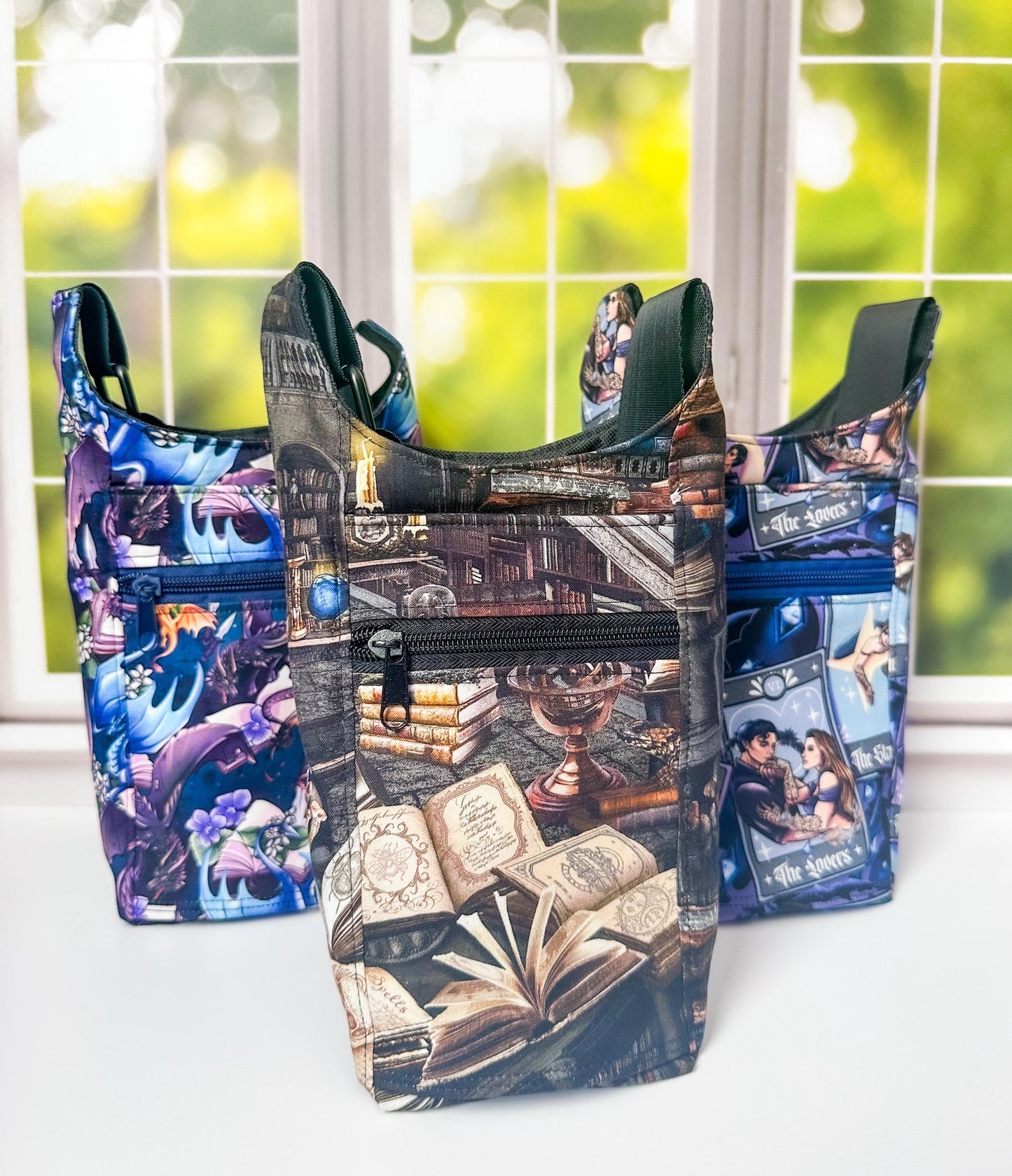 Gothic Library Water Bottle Bag