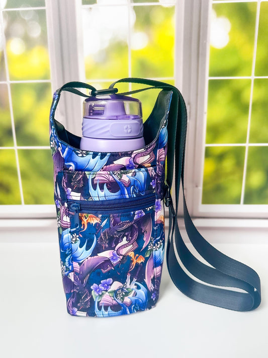 Dragons & Violets Water Bottle Bag