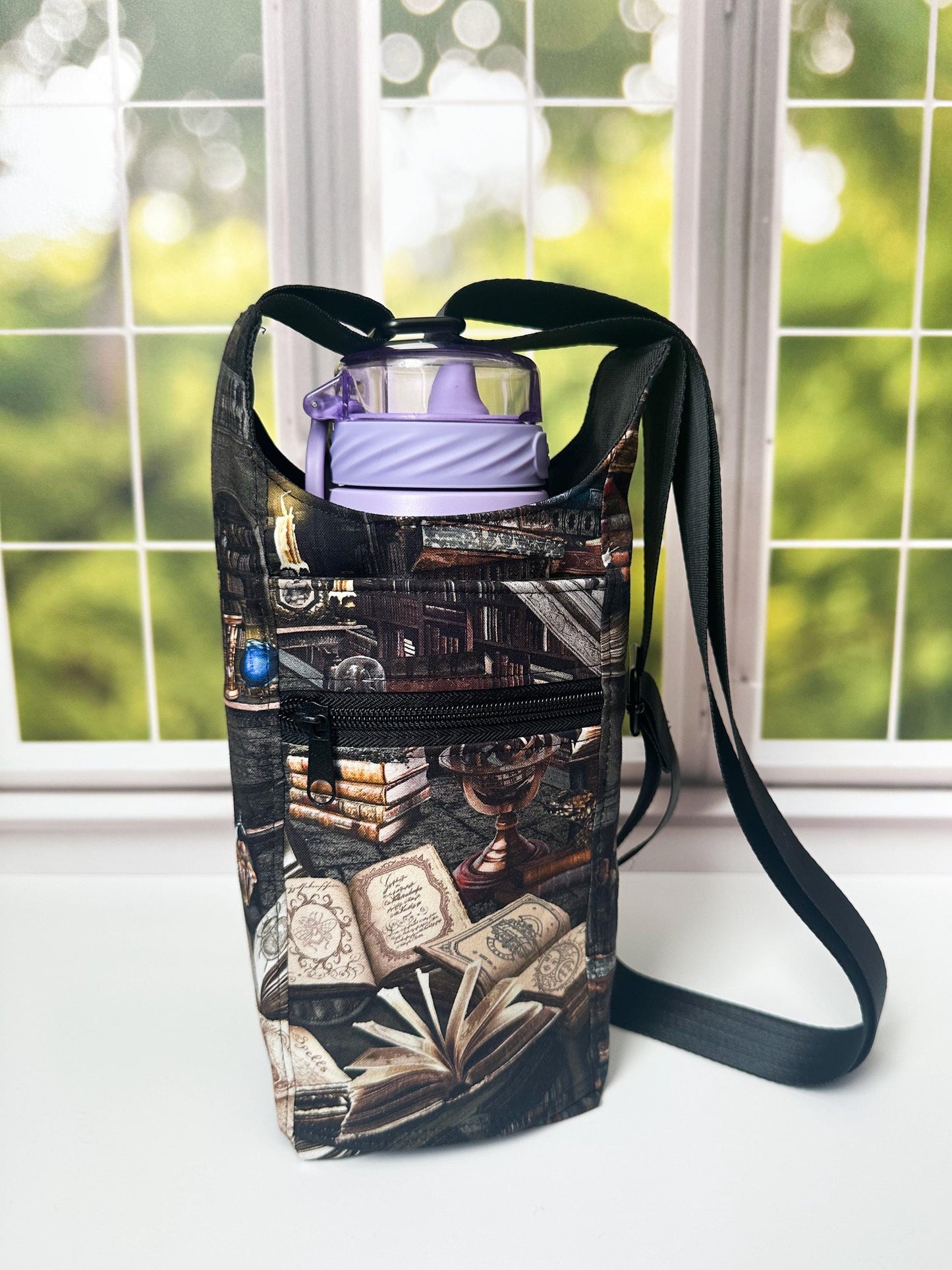 Gothic Library Water Bottle Bag