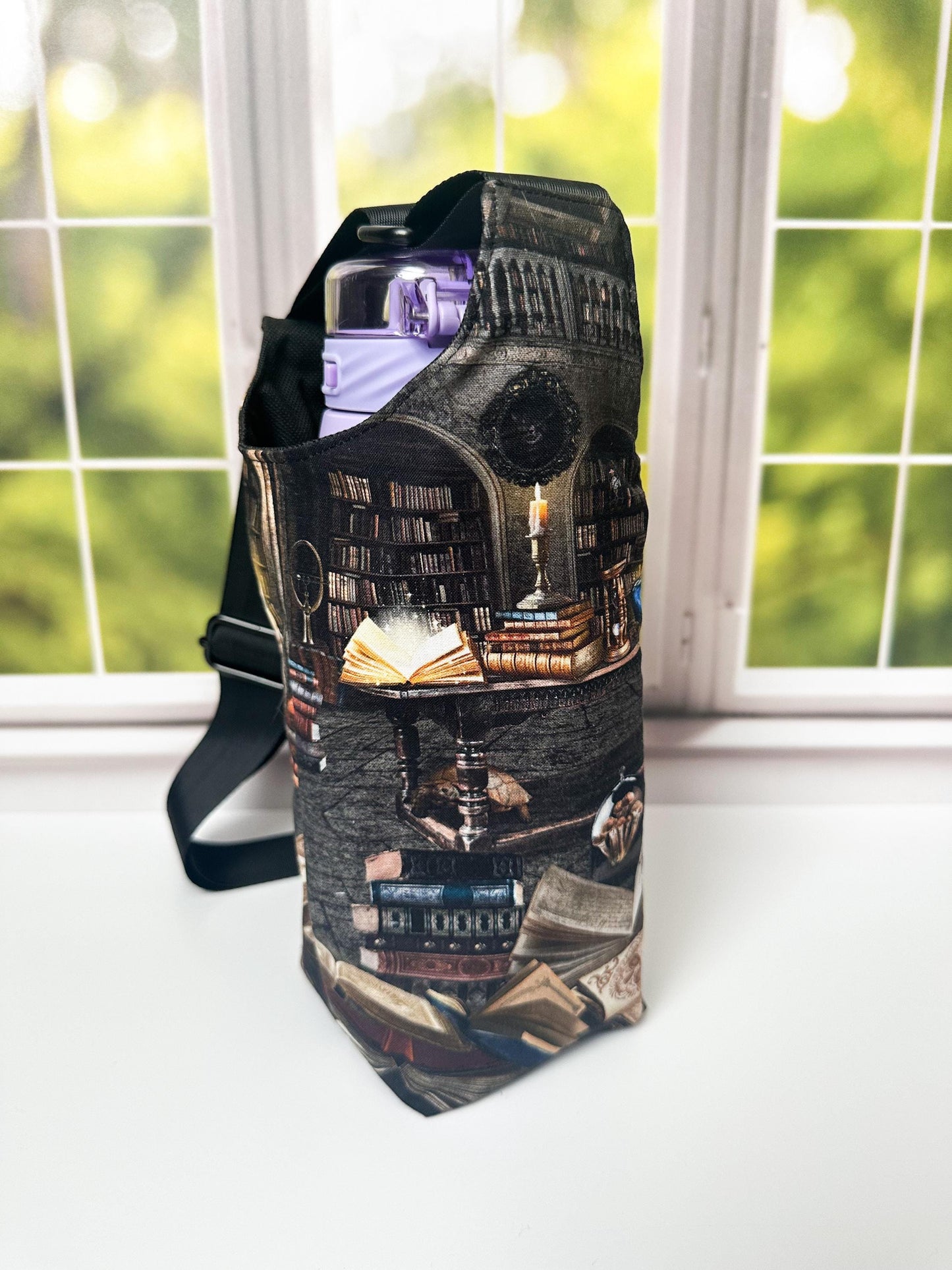 Gothic Library Water Bottle Bag